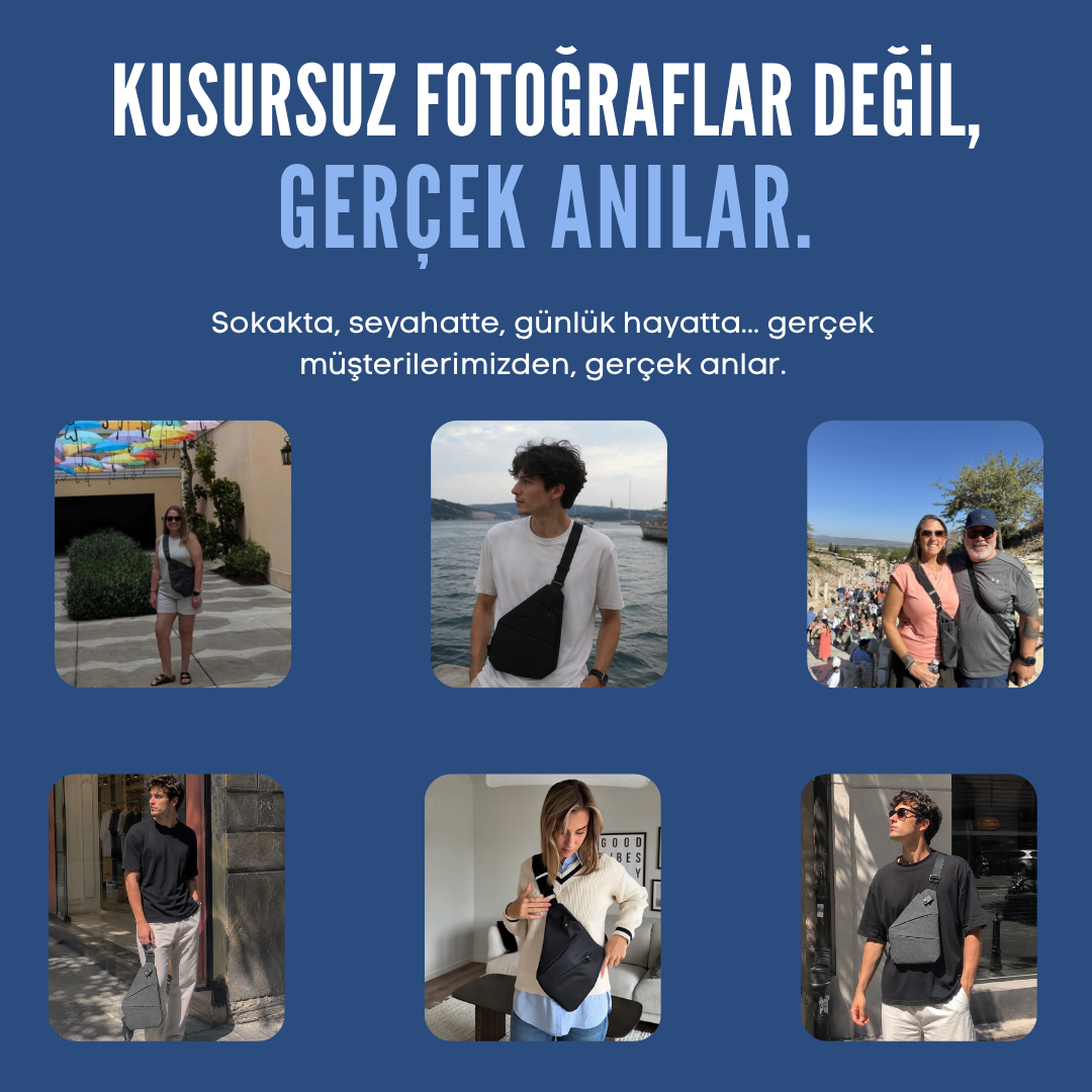 PaceBag™ Urban Çapraz Çanta – Al Yanına Çık Yola